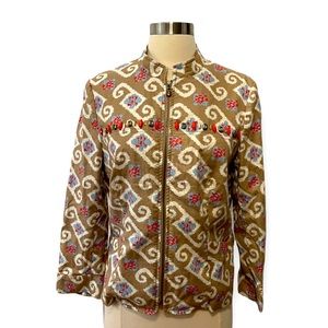 Peck & Peck Weekend Zip Up Detailed Jacket Size 10